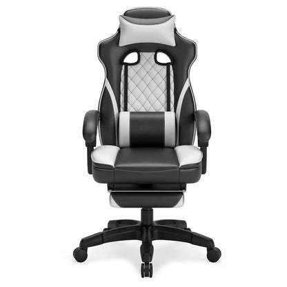 Ashley Lynxtyn White Black Contemporary Home Office Swivel Desk Chair H400-07A