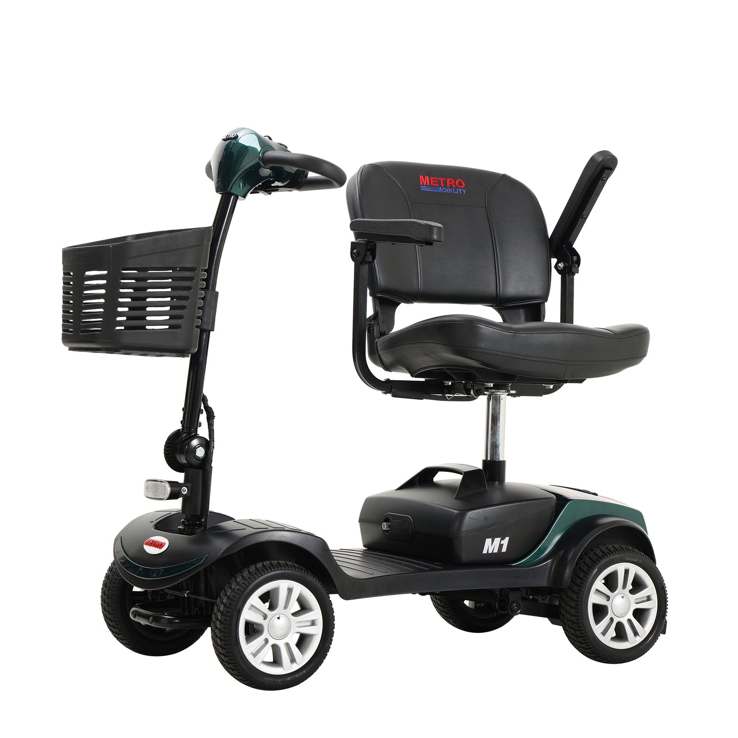 Four wheels Compact Travel Mobility Scooter with 300W Motor for Adult-300lbs, EMERALD