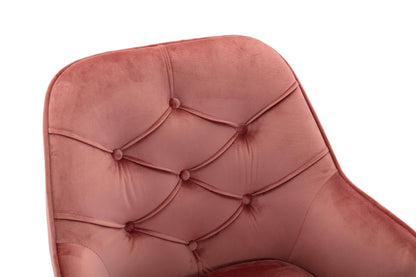 COOLMORE Velvet Swivel Shell Chair for Living Room ,Office chair , Modern Leisure Arm Chair Bean red