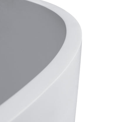 59 inch artificial stone solid surface freestanding bathroom adult bathtub