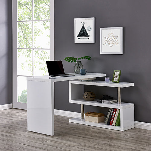 Yates Multifunctional Corner/L Desk w/ Shelves