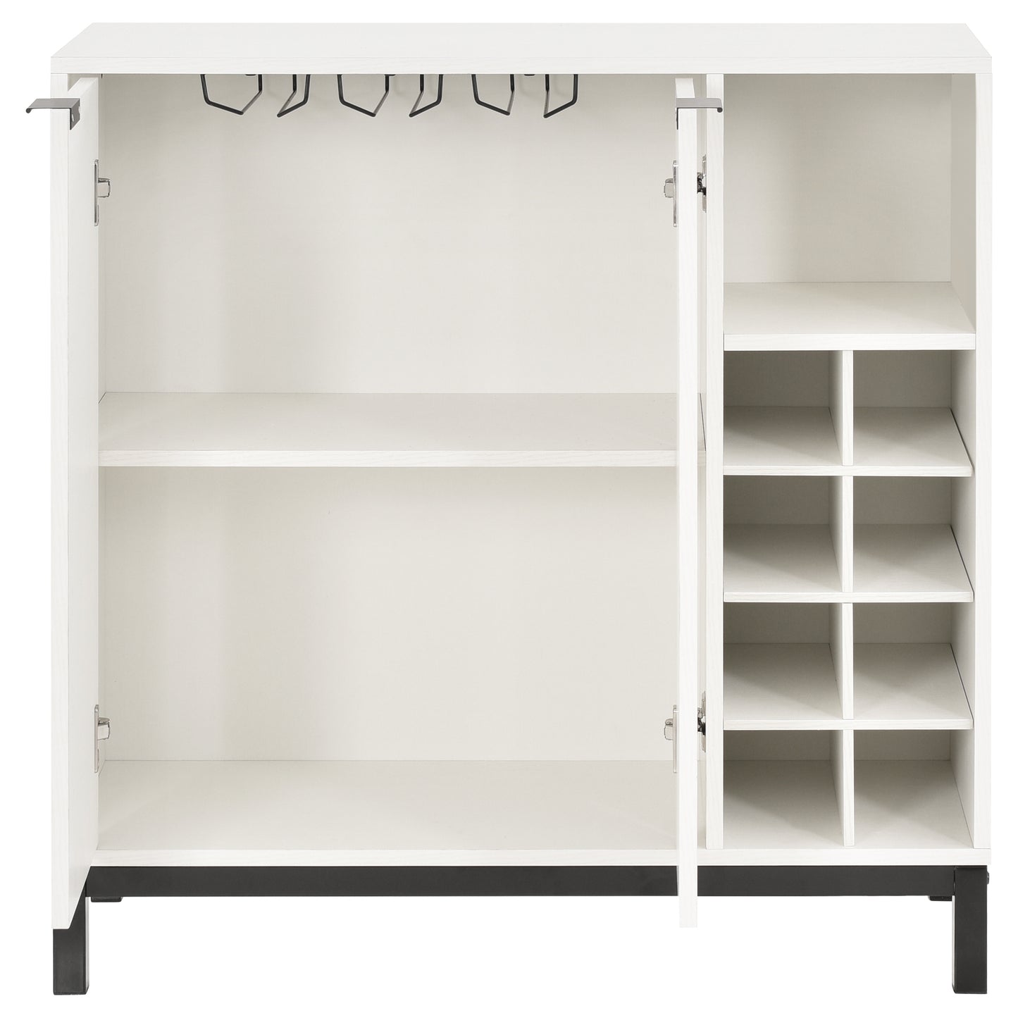 K&K Sideboards and Buffets With Storage Coffee Bar Cabinet Wine Racks Storage Server Dining Room Console 34 Inch（White）