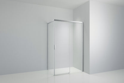 TRUSTMADE 48 in. H x 34 in. W x 76 in. H Semi-Frameless Square Sliding Shower Enclosure (cUPC Approved), w/ Invisible Rollers