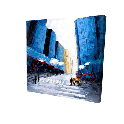 Blue buildings - 08x08 Print on canvas