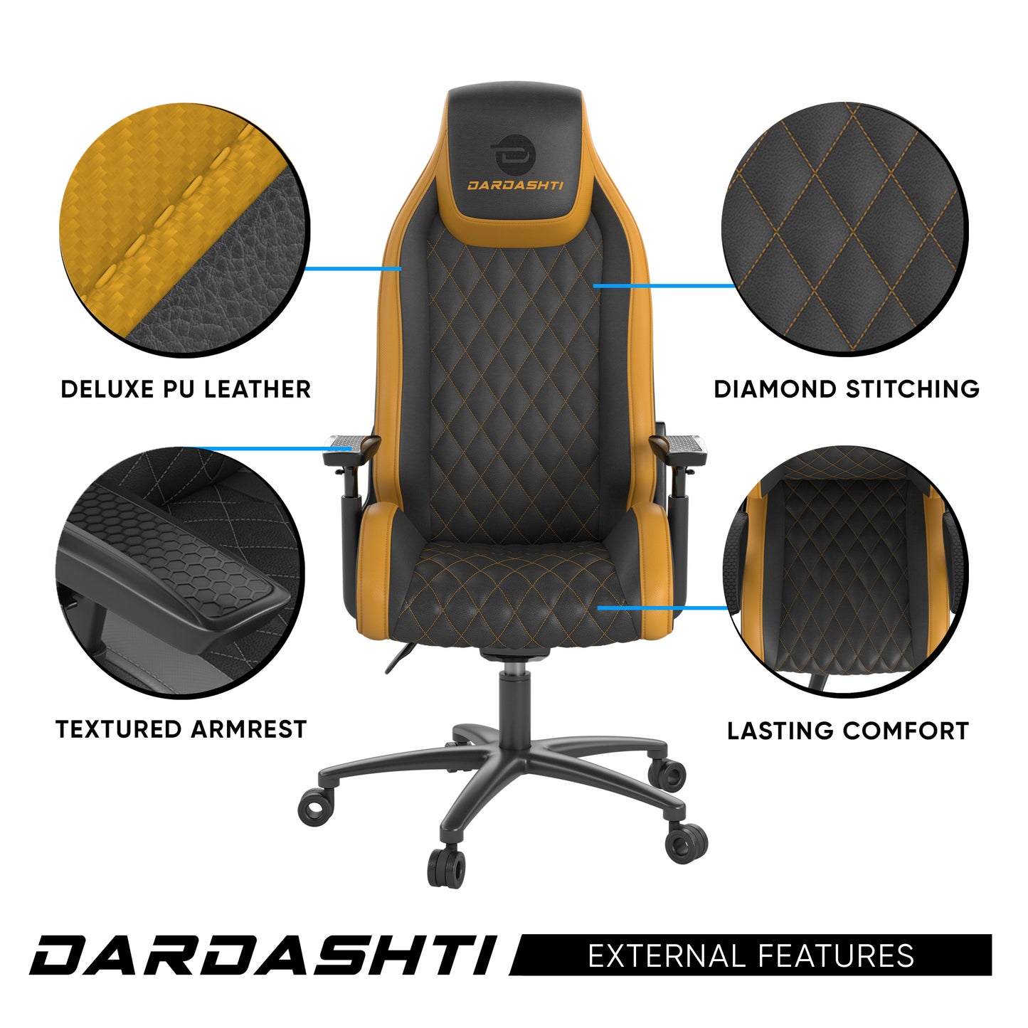 Dardashti Gaming Chair - Yellow