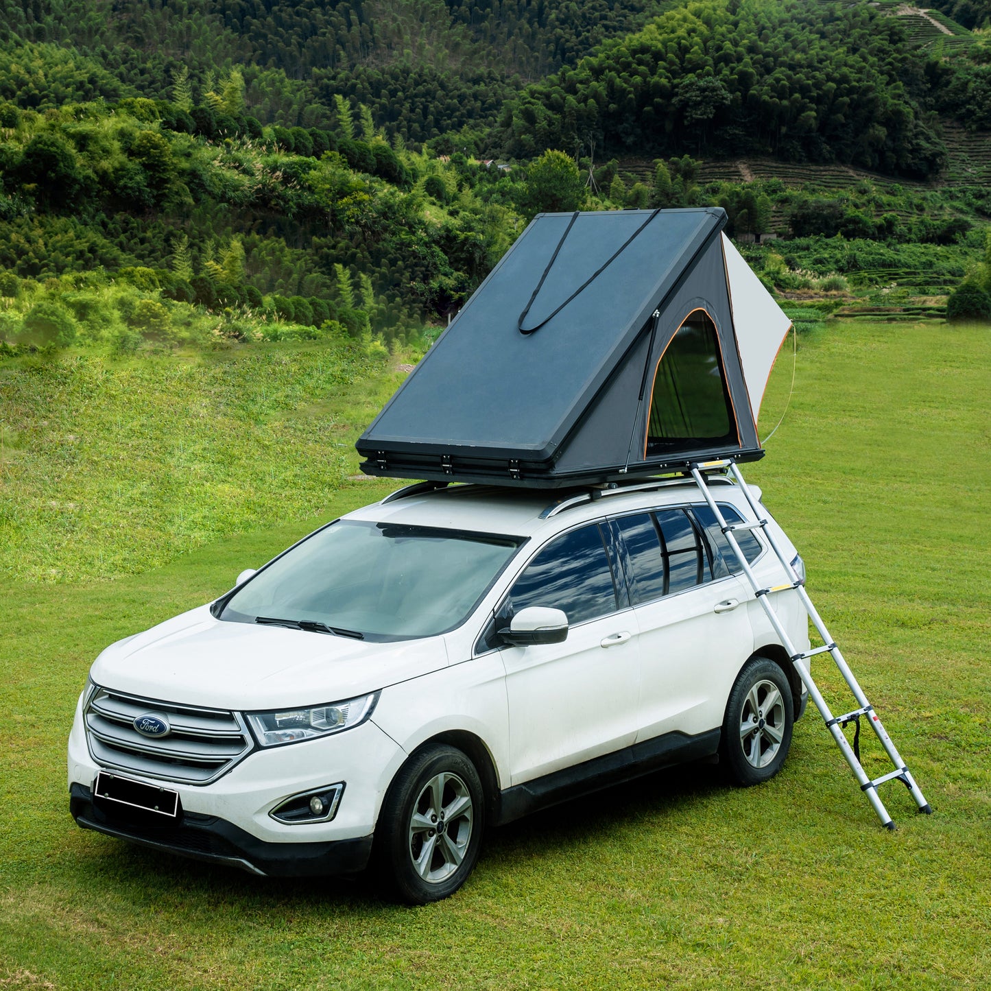 Trustmade Triangle Aluminium Black Hard Shell Grey Rooftop Tent Scout Series