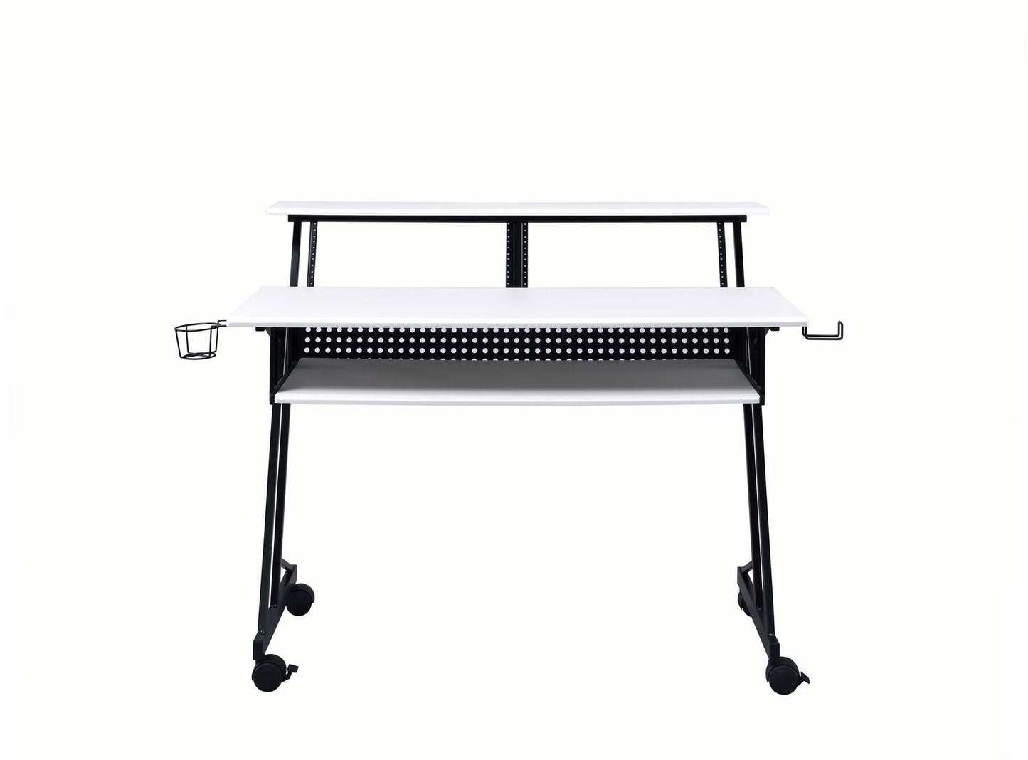 ACME Suitor Computer Desk, White & Black 92902