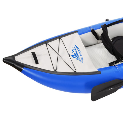 Inflatable Kayak Set with Paddle & Air Pump, Portable Recreational Touring Kayak Foldable Fishing Touring Kayaks, Tandem 2 Person Kayak