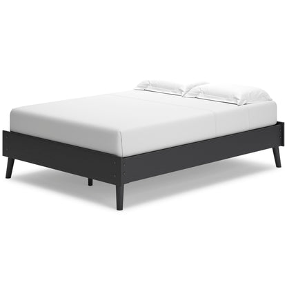 Ashley Charlang Black Contemporary Full Platform Bed EB1198-112