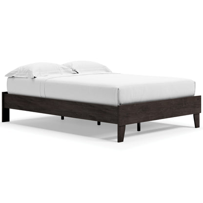 Ashley Piperton Black Contemporary Full Platform Bed EB5514-112