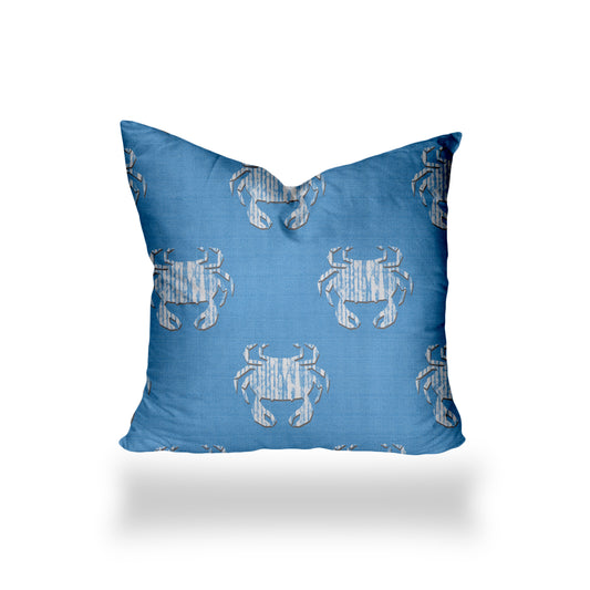 CRABBY Indoor/Outdoor Soft Royal Pillow, Sewn Closed, 26x26