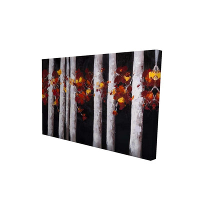 White trees with orange leaves - 20x30 Print on canvas
