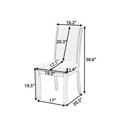 TOPMAX Farmhouse 4-Piece Wood Full Back Dining Chairs Set with Upholstered Cushions for Small Places, White+Cushion Beige