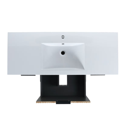 48 Inch Freestanding Bathroom Vanity With Resin Basin,48x18