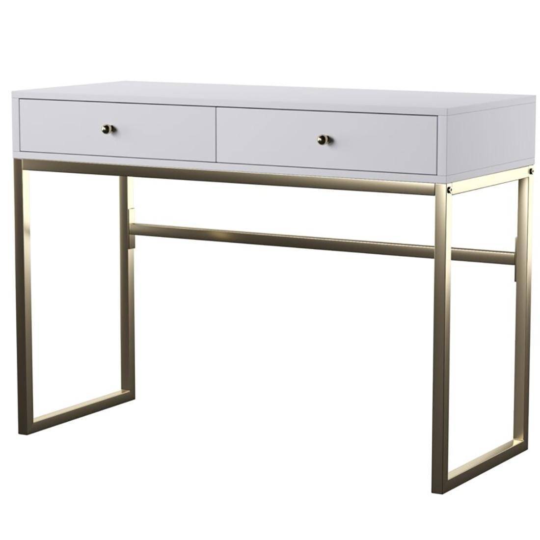 ACME Coleen Desk in White & Brass 92312