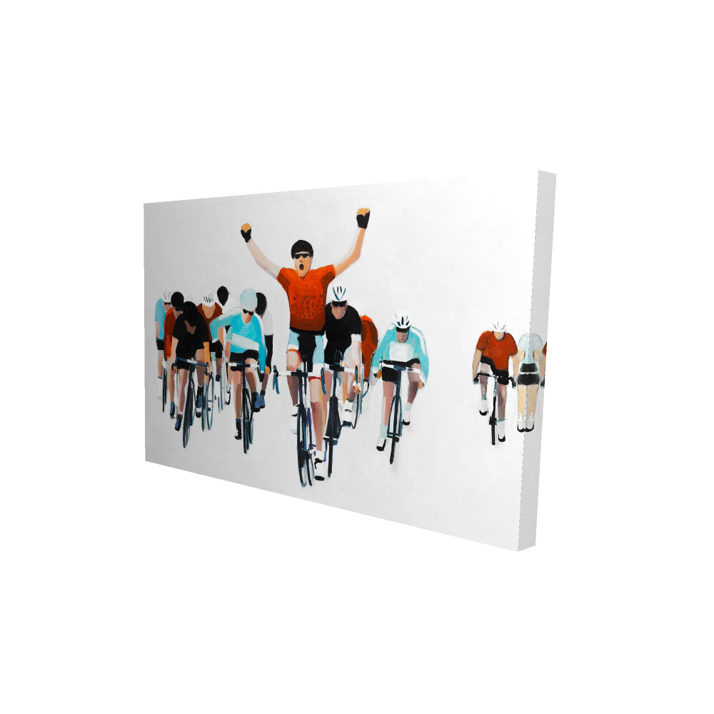 Cyclists at the end of a race - 20x30 Print on canvas