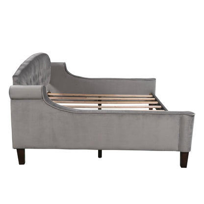 Modern Luxury Tufted Button Daybed,Full,Gray