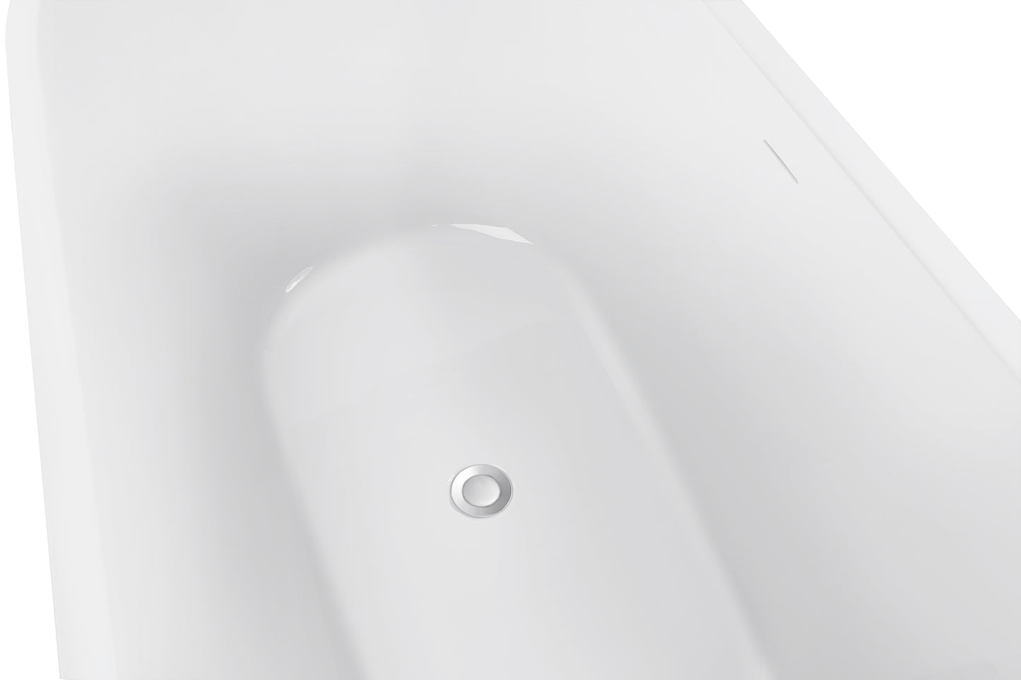 70" 100% Acrylic Freestanding Bathtub，Contemporary Soaking Tub，white Bathtub