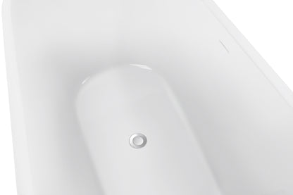 70" 100% Acrylic Freestanding Bathtub，Contemporary Soaking Tub，white Bathtub