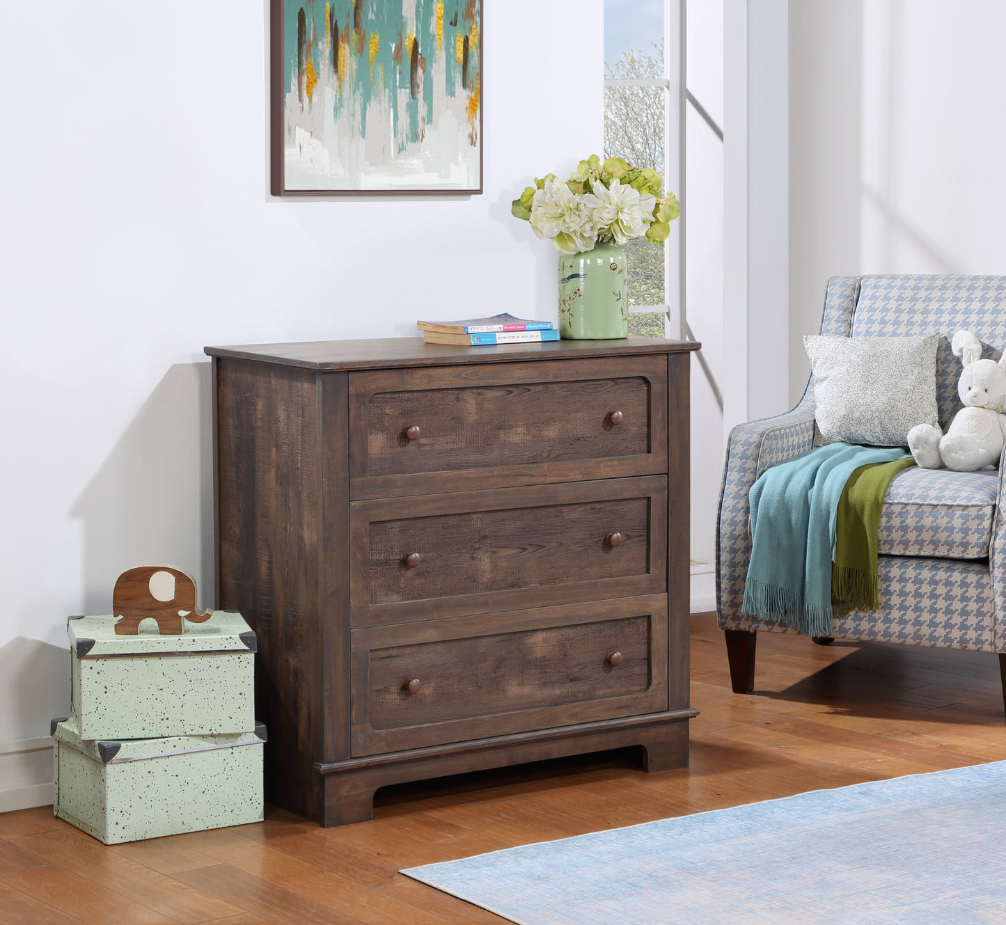 Grayson 3 Drawer Dresser Rustic Barnwood