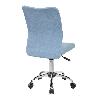 Techni Mobili Modern Armless Task Chair, Blue Jean