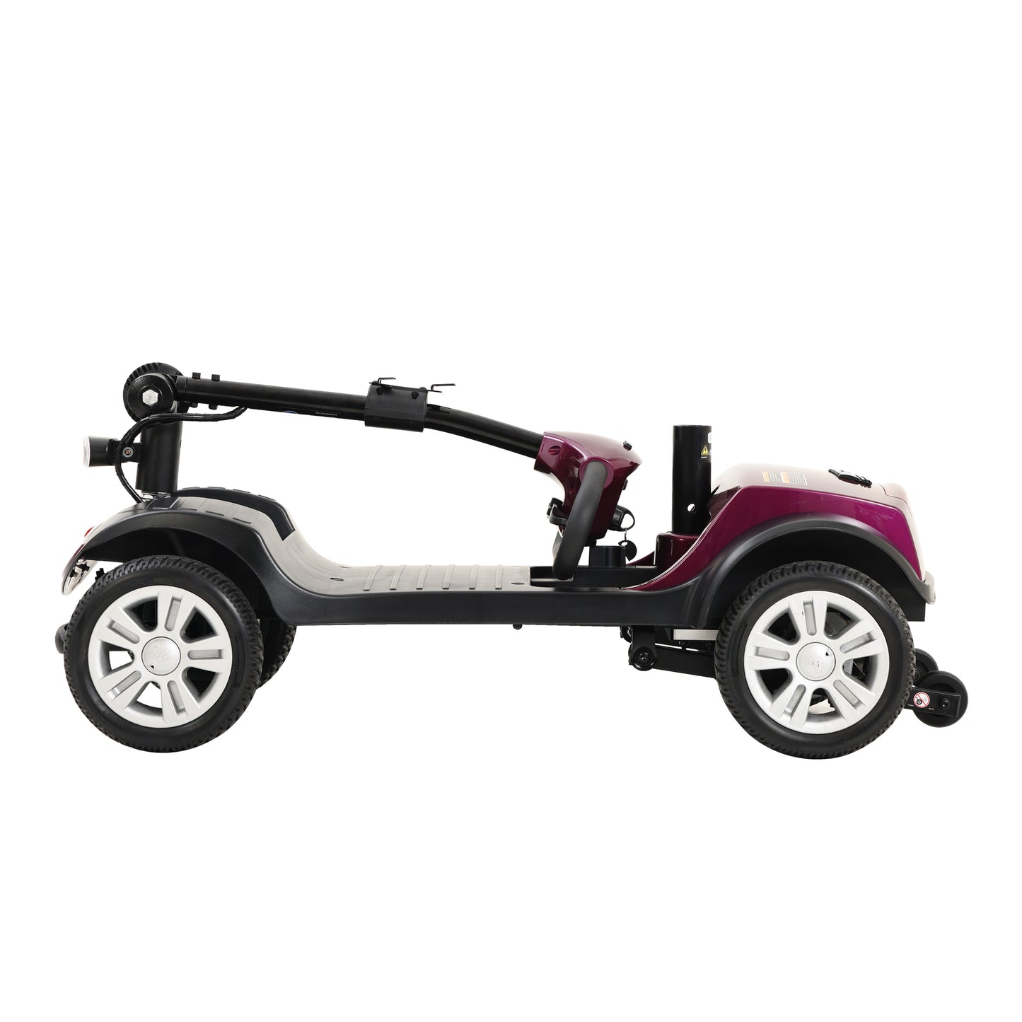 Four wheels Compact Travel Mobility Scooter with 300W Motor for Adult-300lbs, PLUM