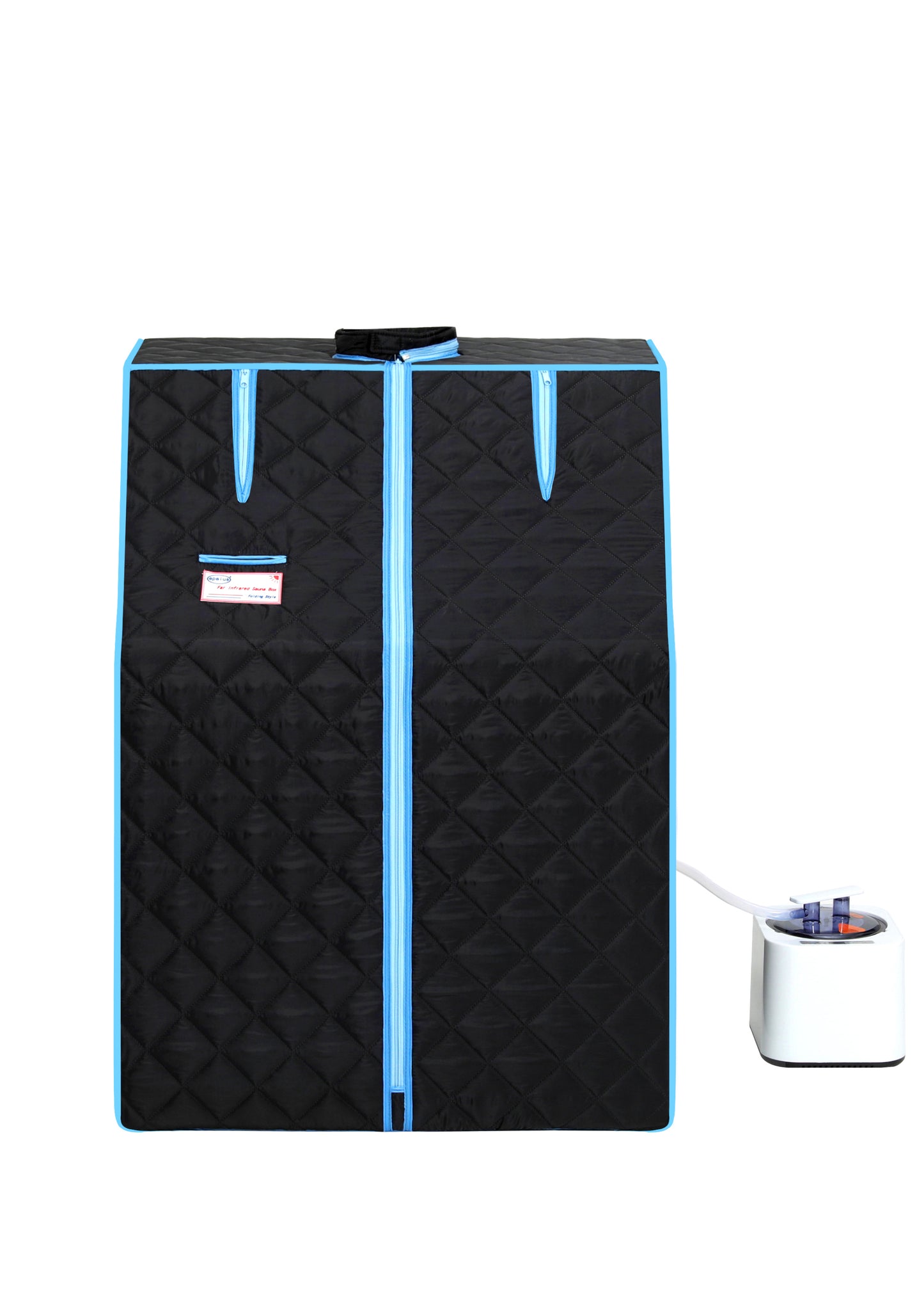 Portable Half body Black Steam Sauna Tent for Personal Relaxation, Detox and Therapy at home.PVC Pipe Connector Easy to Install.Fast heating with FCC Certification