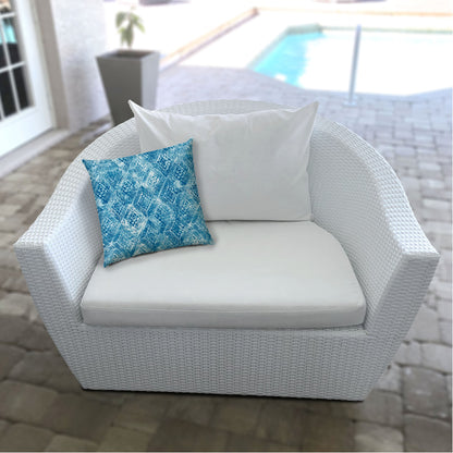 REMEDIA Blue Indoor/Outdoor Pillow - Sewn Closure