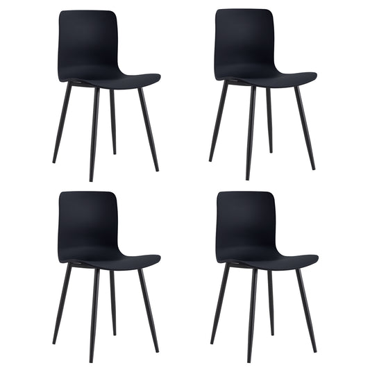 D&N Dining Chair, PP-608-ZX-HEI04, Set of 4, Black