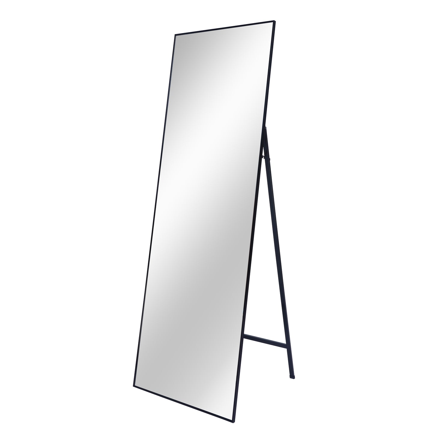 Full Length Mirror Standing Black 65’’x22’’ for Bedroom with Aluminum Frame, Large Full Body Floor Mirror Wall Hanging or Leaning Modern Decor for Dressing, Living Room, Entryway or Dorm