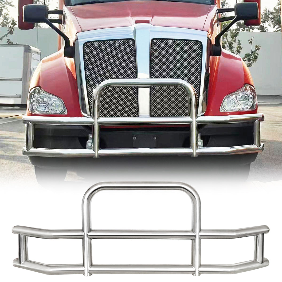 Stainless Steel Integrated Deer Guard Bumper S76Y750(S05)