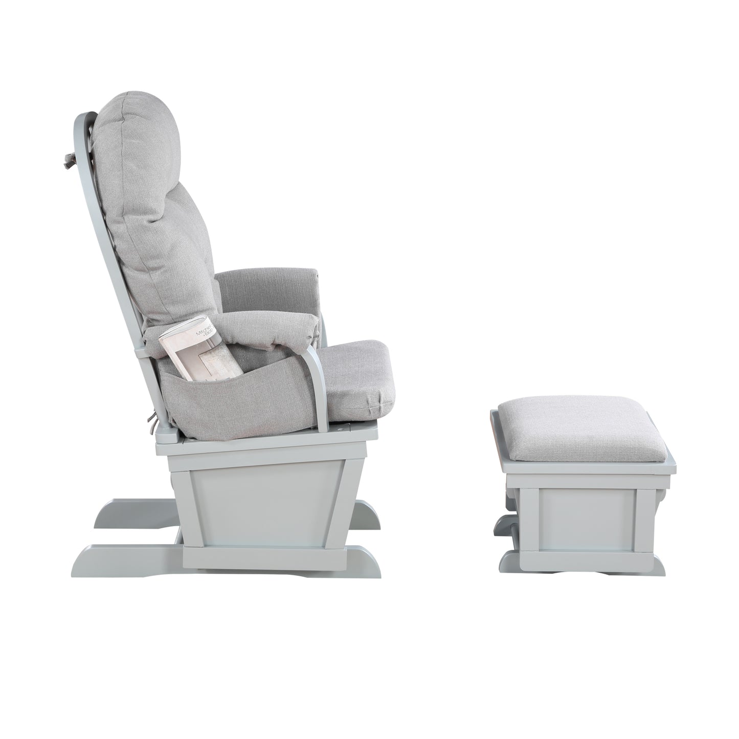 Madison Glider & Ottoman Gray/Oyster