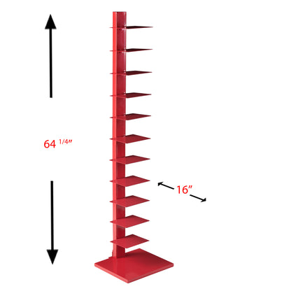 Stewartby Spine Tower Shelf - Valiant Poppy