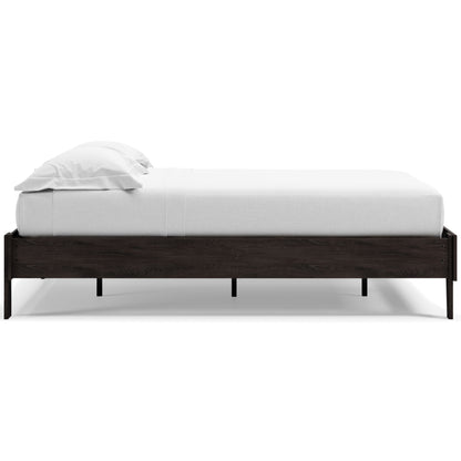 Ashley Piperton Black Contemporary Full Platform Bed EB5514-112