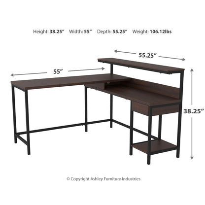 Ashley Camiburg Casual Home Office L-Desk with Storage H283-24