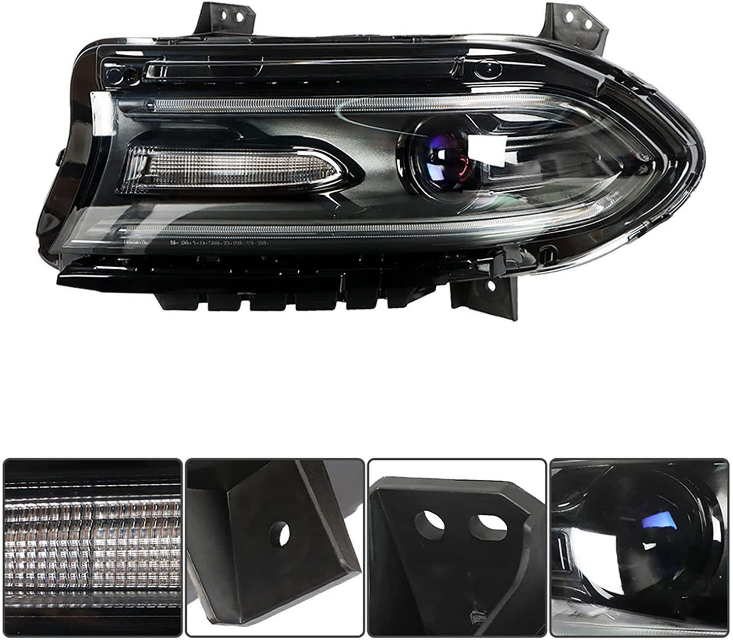 LEAVAN For Dodge Charger 2015-2021 Halogen Headlight Lamps Left Driver Side Replacement