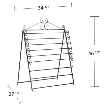 Vatrevo Easel/Wall Mount Craft Storage Rack Black