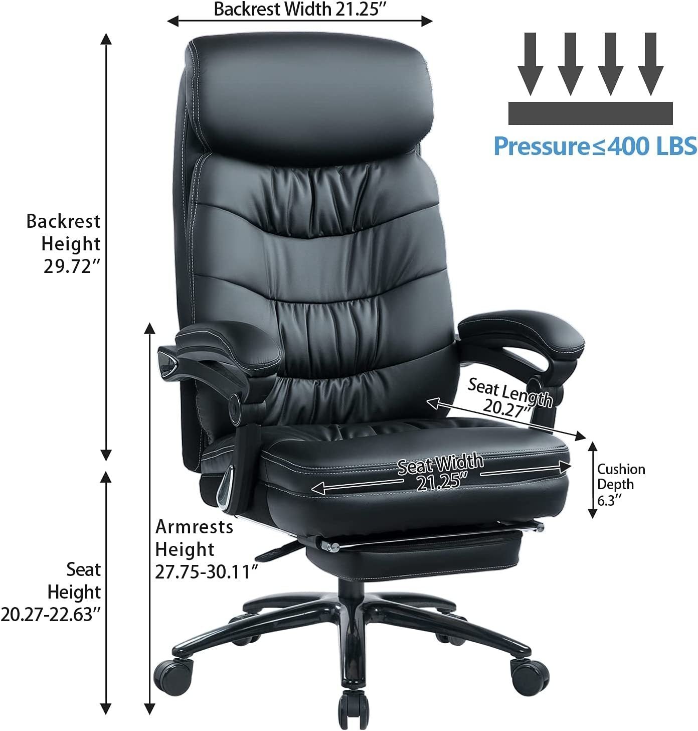 Vanbow.Office Chair,Adjustable rotary office executive chair/PU leather+PVC/heavy weight