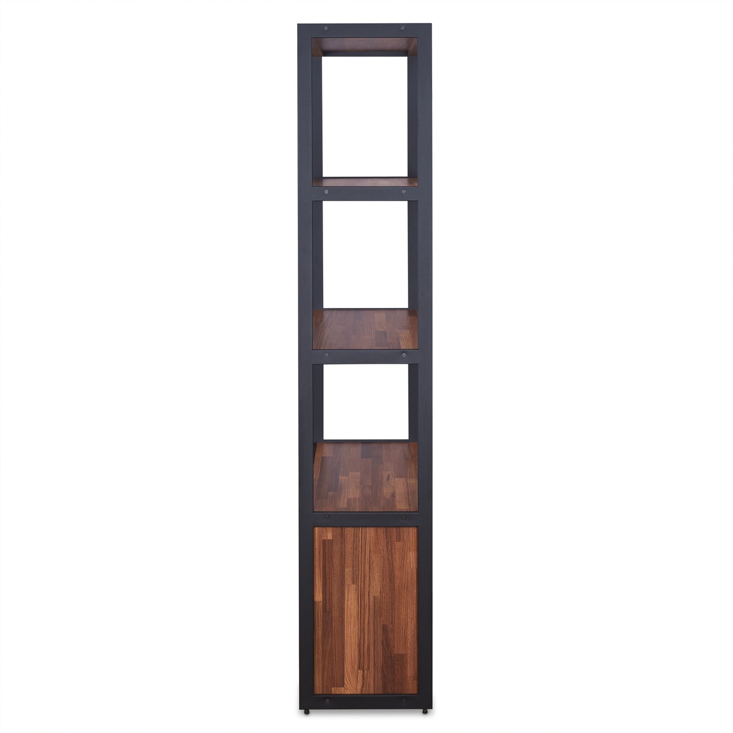 ACME Sara Bookcase in Espresso PU, Walnut & Sandy Black 92442