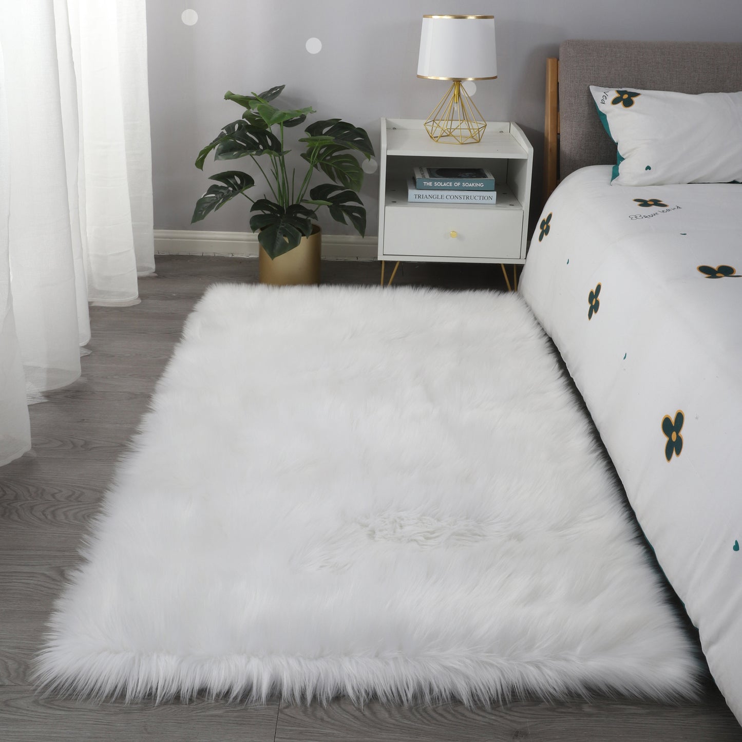 "Cozy Collection" Ultra Soft Fluffy Faux Fur Sheepskin Area Rug