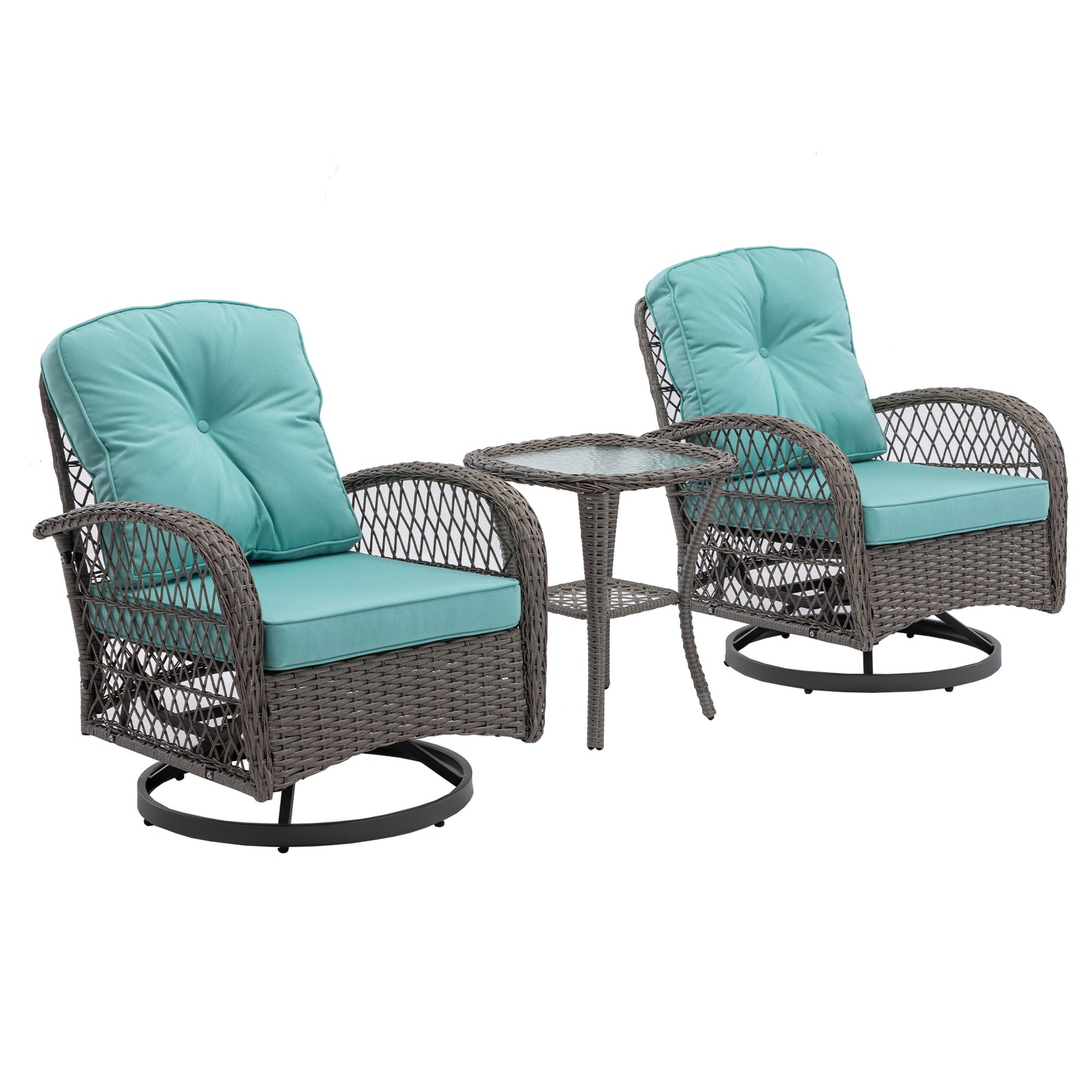 3pcs Outdoor Furniture Modern Wicker set