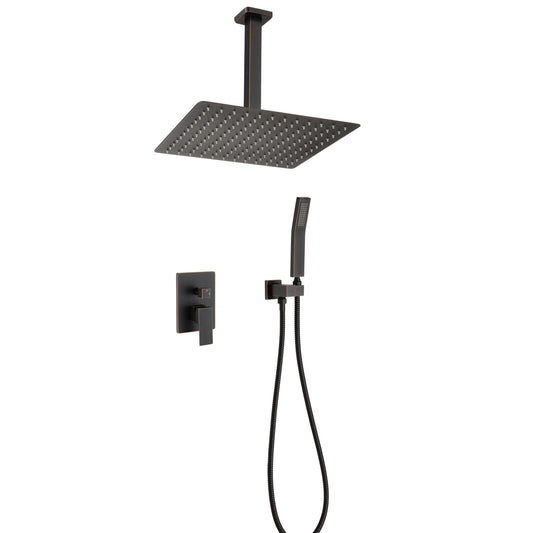 Ceiling Mounted Shower System Combo Set with Handheld and 10"Shower head