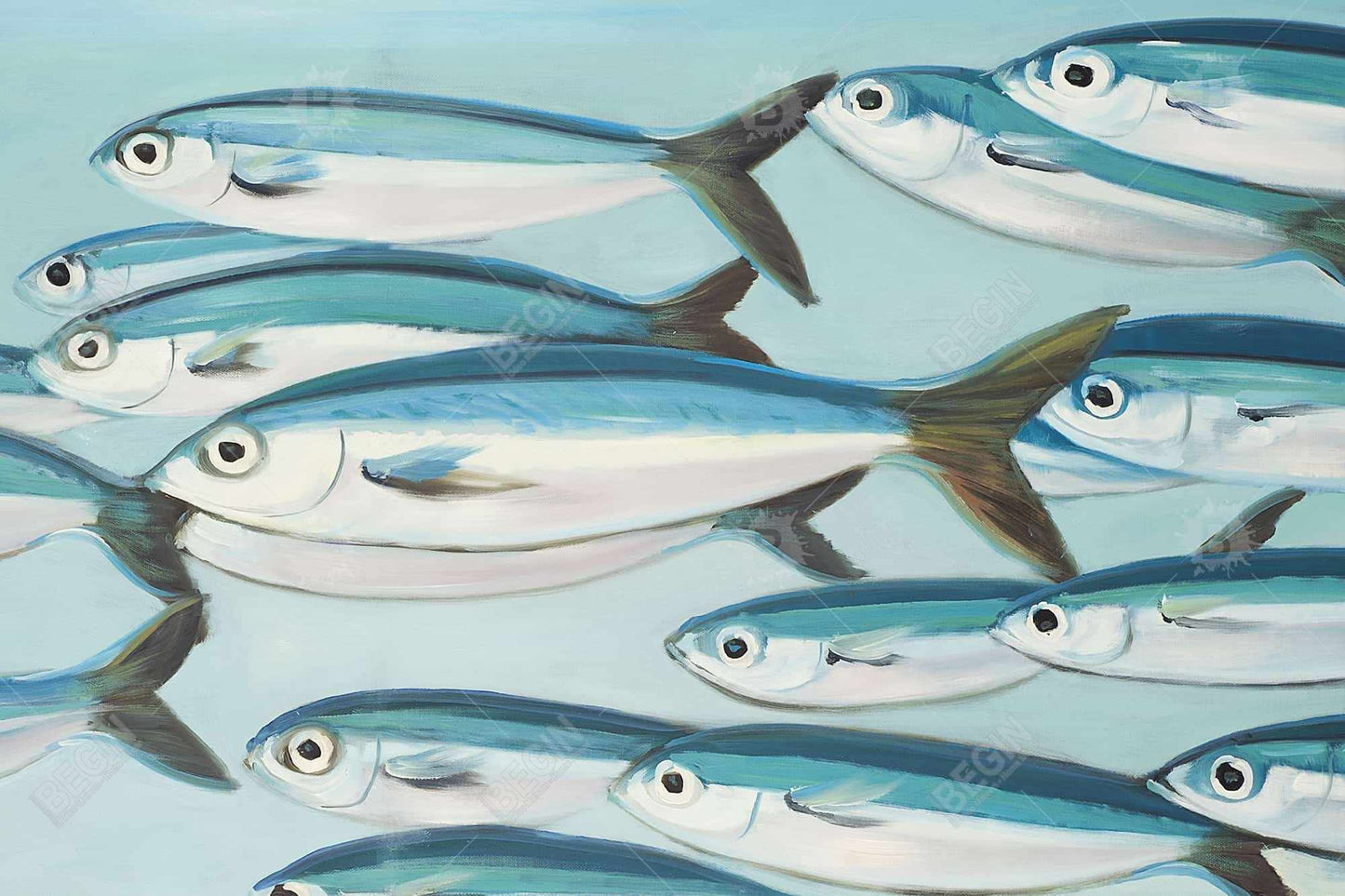 Small fish of caesio caerulaurea - 20x30 Print on canvas