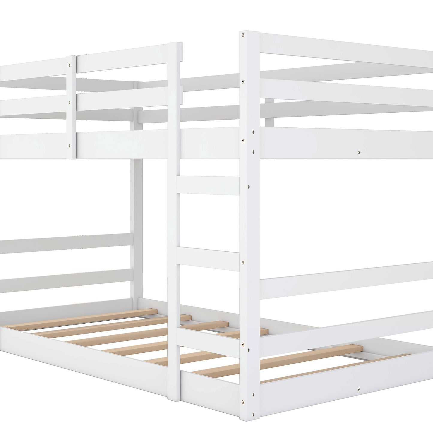 Twin Over Twin Bunk Bed with Ladder, White（OLD SKU：WF282787AAK）