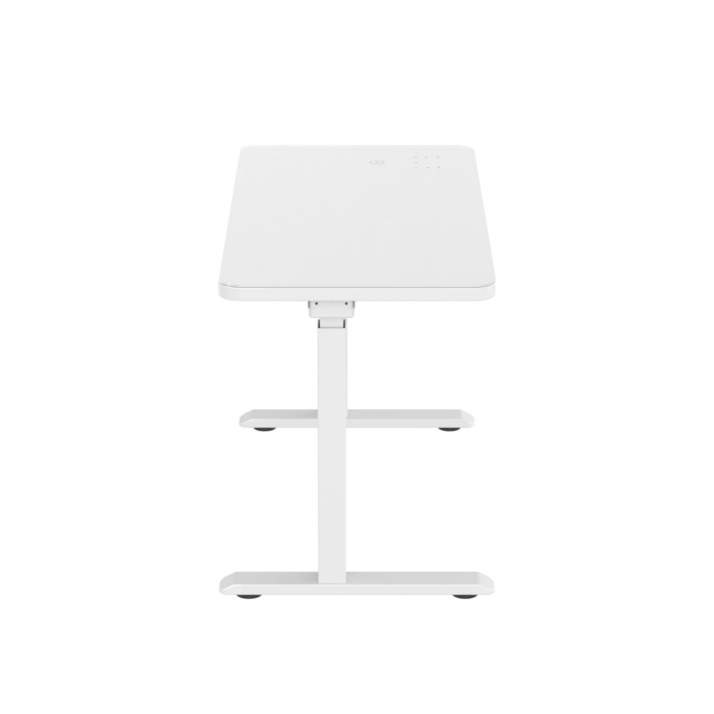 Glass tabletop standing desk
White