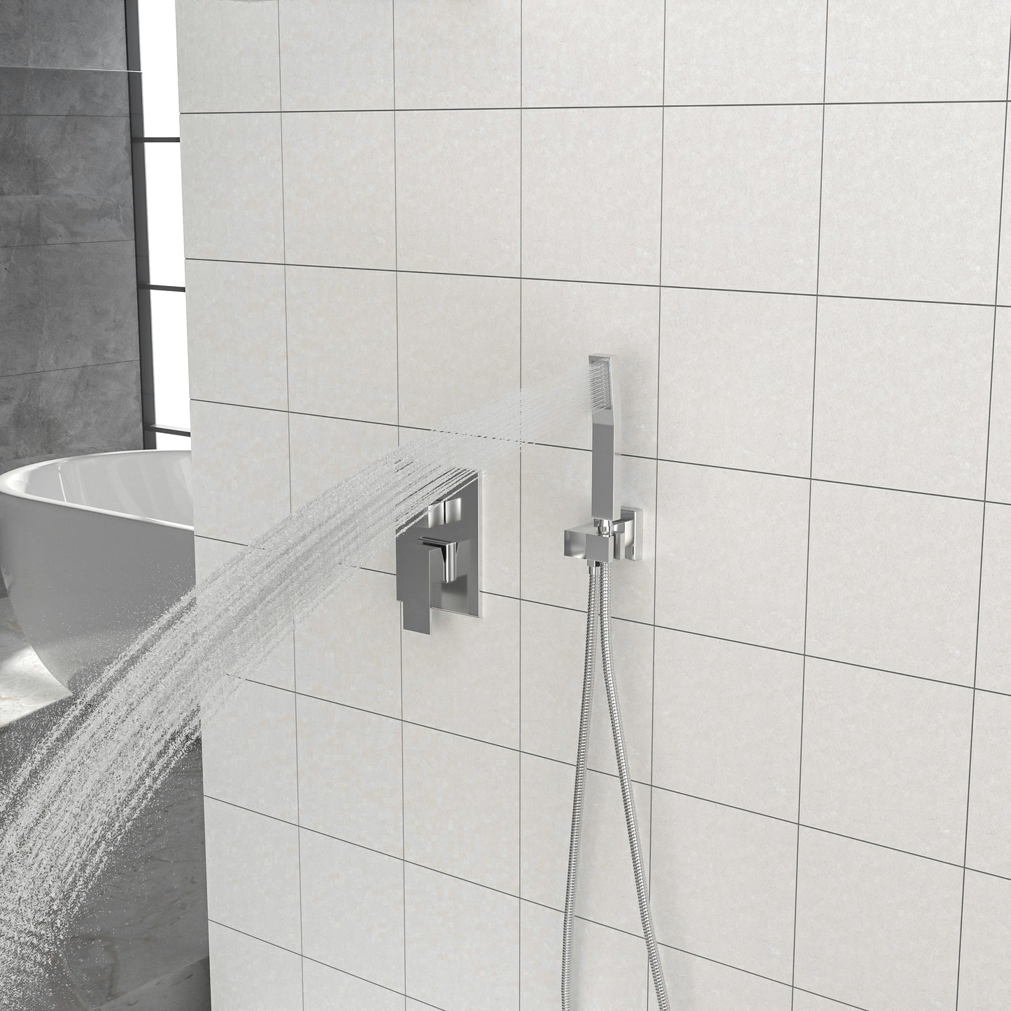 10" Rain Shower Head Systems, Chrome,Wall Mounted shower