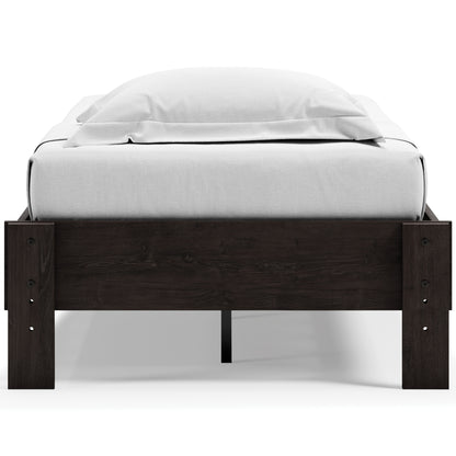 Ashley Piperton Black Contemporary Twin Platform Bed EB5514-111