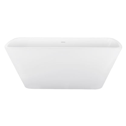 67" 100% Acrylic Freestanding Bathtub，Contemporary Soaking Tub，white Bathtub