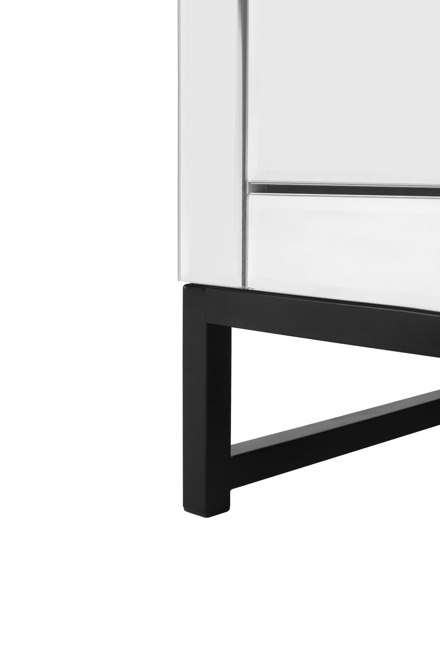 mirrored 2 drawer nightstand,Modern End Table with Drawer, Bedside Table for Bedroom, Living Room