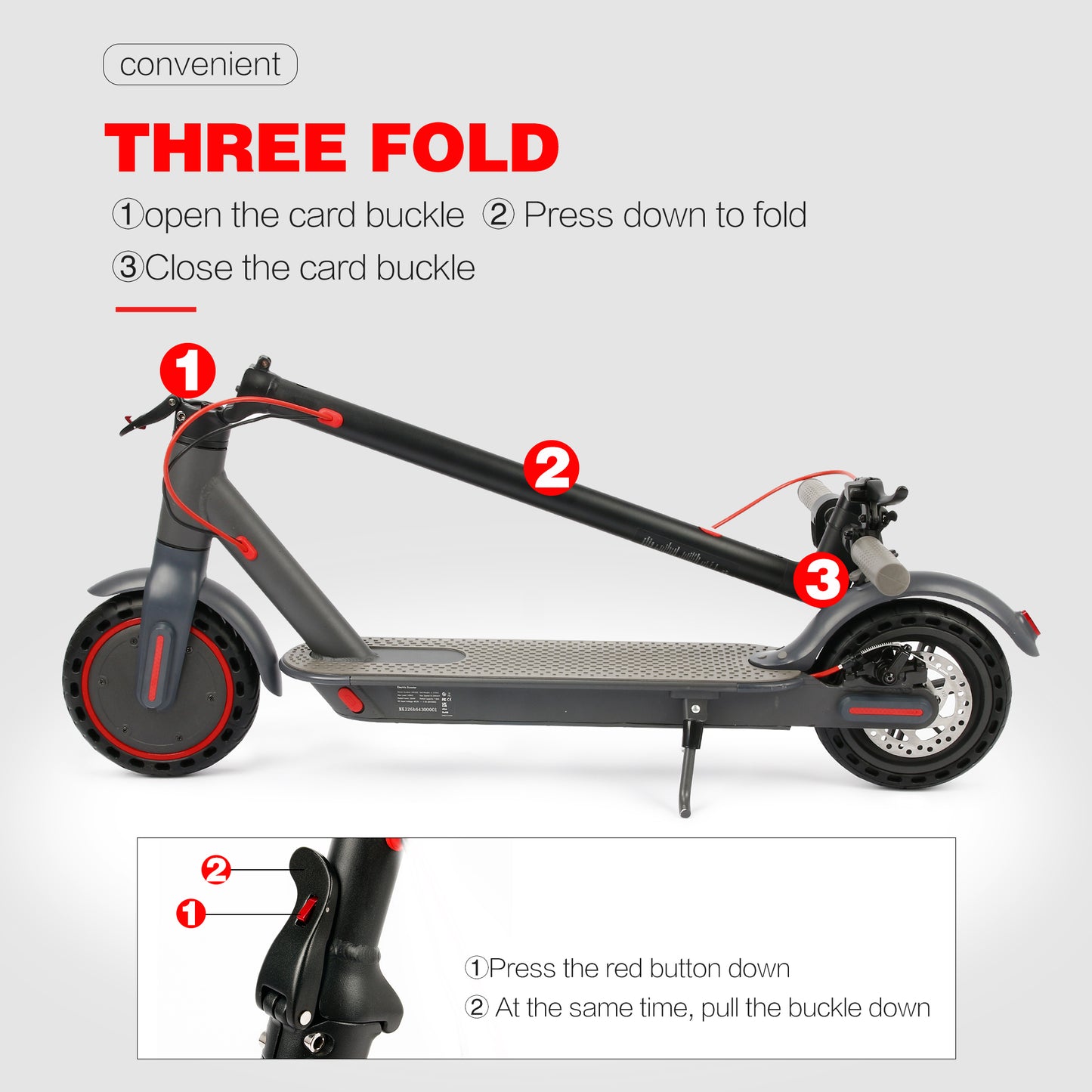 36V 350W Foldable Electric Scooter Adult, Max 16Mph, Large Capacity Battery 16 Mile Range Foldable Off Road Sports Scooter,Dual Disc Brakes.